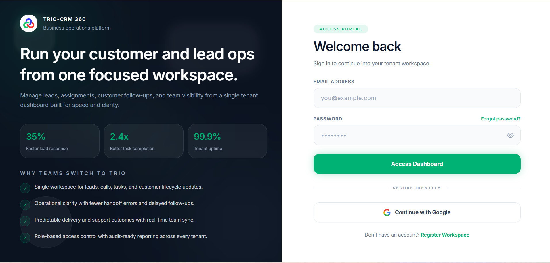 CRM product screen slideshow